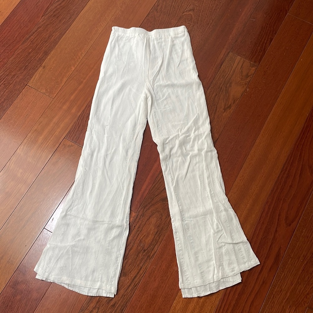 étophe studios white flowy pant size small